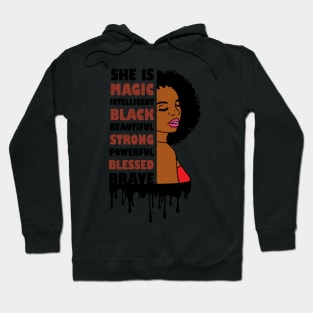 Black American Woman. Afro American Art, Black Beauty Hoodie